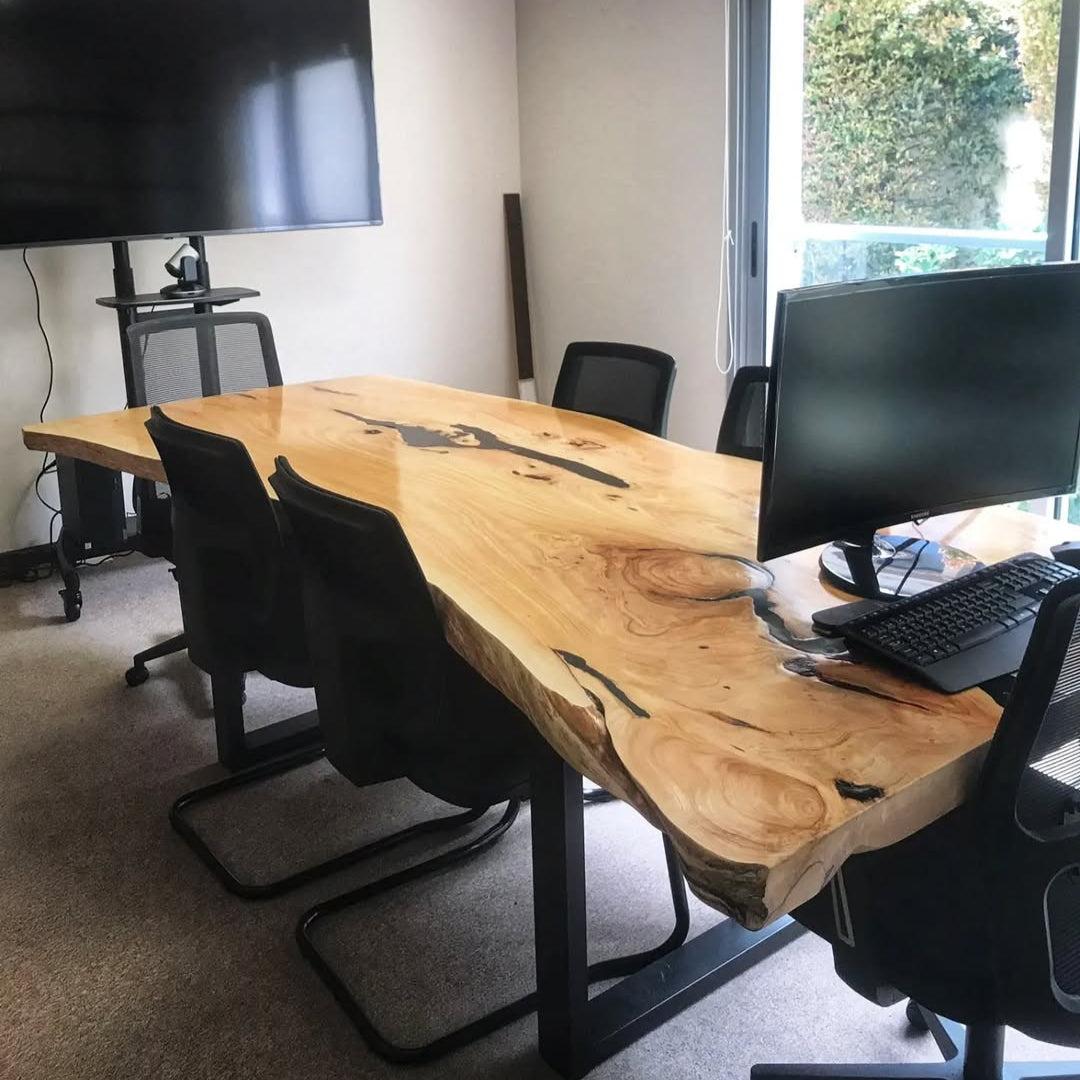 Mesa Single Slab - Base En Hierro