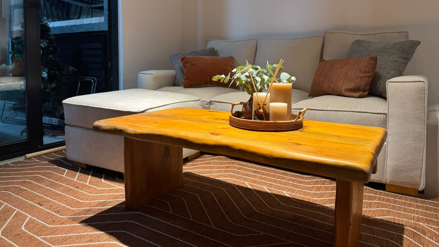 Mesa ratona Canto Vivo (base de madera) - Tablon Entero
