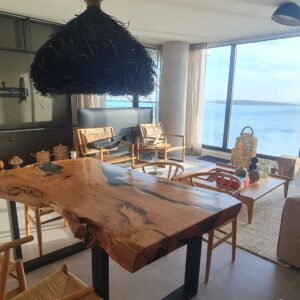 Mesa Single Slab - Base En Hierro