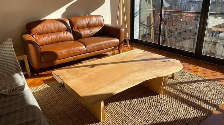 Mesa ratona Canto Vivo (base de madera) - Tablon Entero