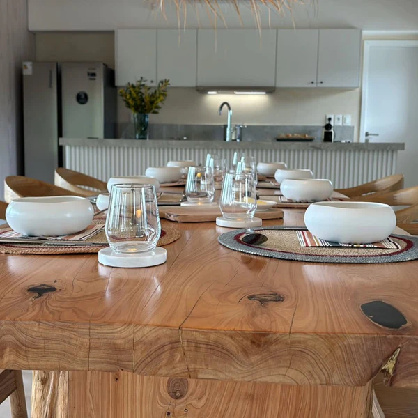 Mesa Multi Slab (base en Madera) - Tablones Ensamblados