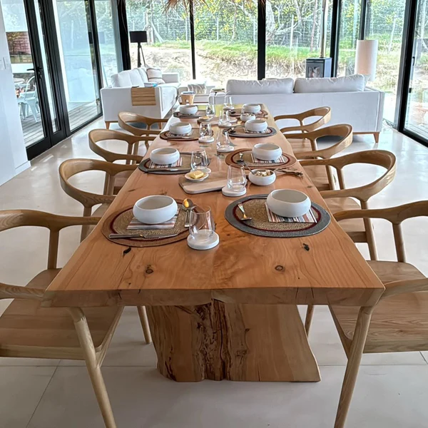 Mesa Multi Slab (base en Madera) - Tablones Ensamblados