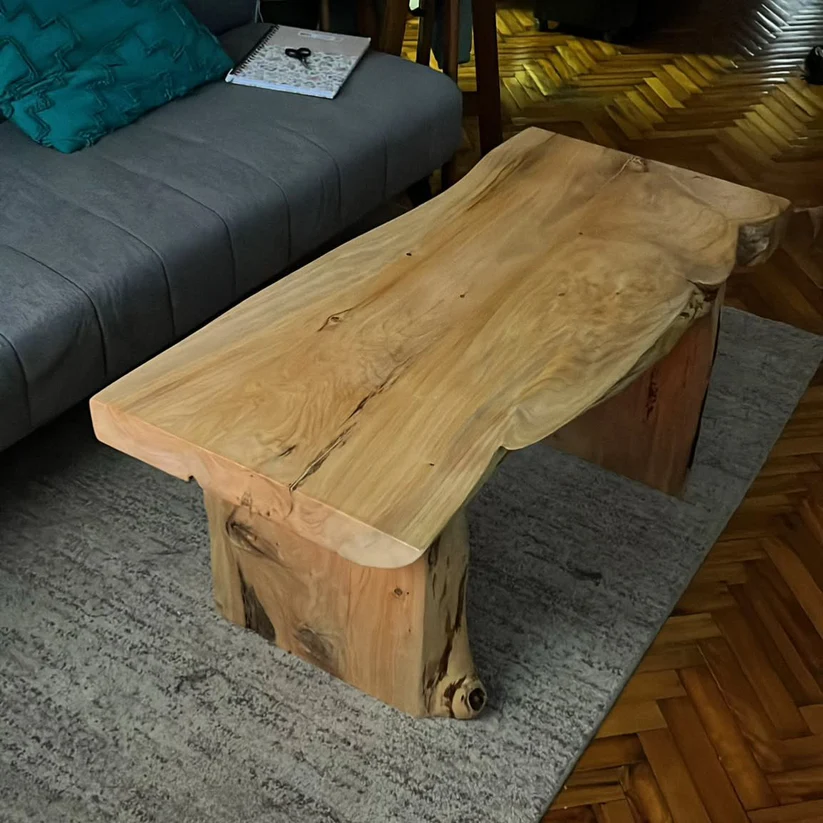 Mesa ratona Canto Vivo (base de madera) - Tablon Entero