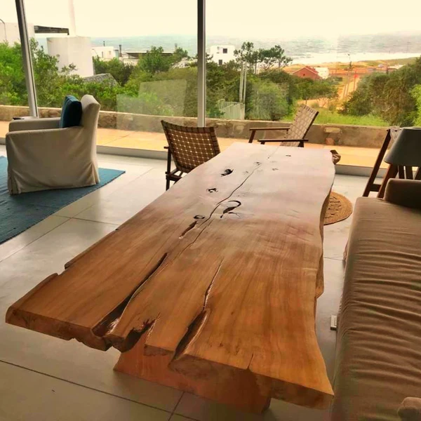 Mesa Single Slab - Base En madera